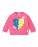 Sweat peluche fille rose collection Tropadelic Sweat peluche fille rose collection Tropadelic
