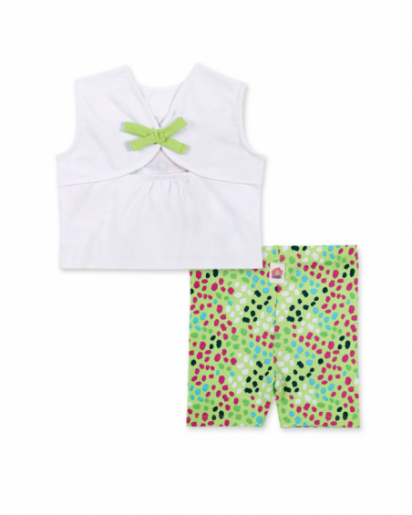 Ensemble tricot blanc fille collection Tropadelic