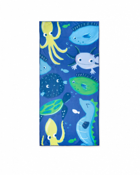 Serviette en microfibre bleue pour garçon collection Ocean