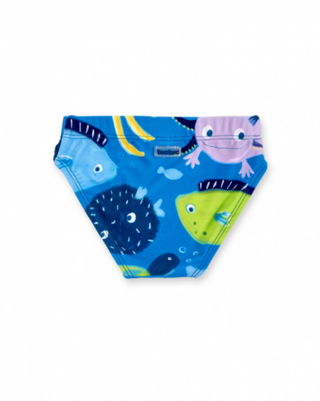 Maillot de bain slip garçon bleu collection Ocean Wonders