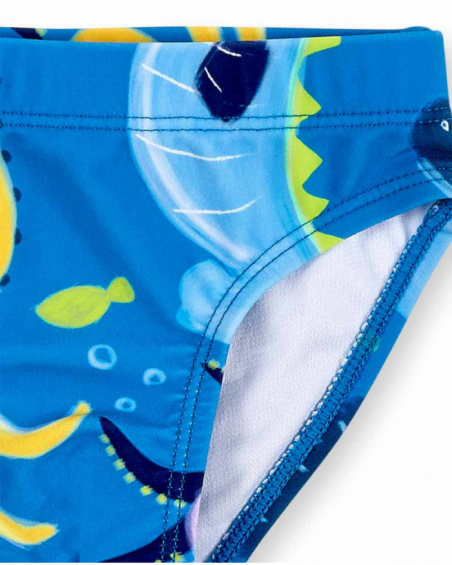 Maillot de bain slip garçon bleu collection Ocean Wonders