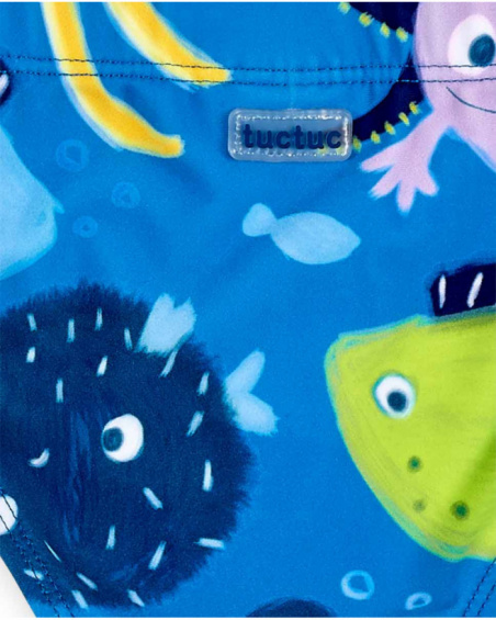 Maillot de bain slip garçon bleu collection Ocean Wonders