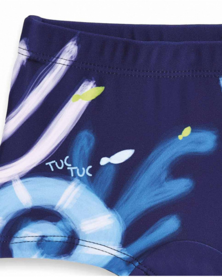 Maillot de bain boxer garçon bleu collection Ocean Wonders