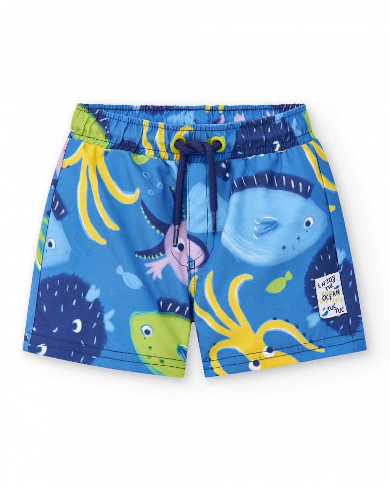 Maillot de bain bleu garçon collection Ocean Wonders