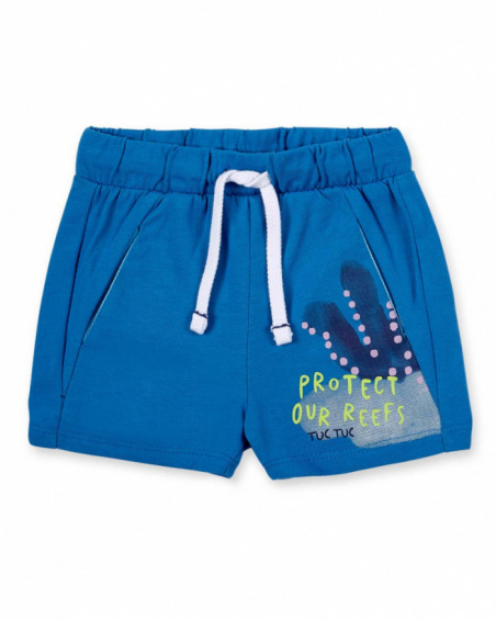 Bermuda tricot garçon bleu collection Ocean Wonders