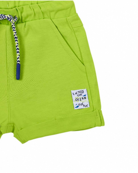 Short garçon en maille vert collection Ocean Wonders
