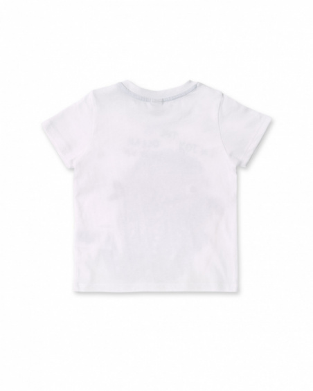 T-shirt garçon en maille blanc collection Ocean Wonders T-shirt garçon en maille blanc collection Ocean Wonders