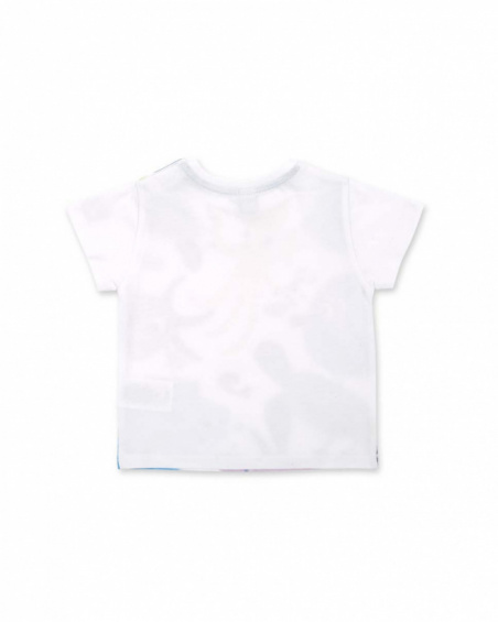 T-shirt animal en tricot blanc pour garçon collection Ocean