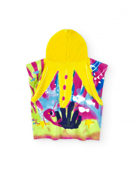 Serviette poncho jaune fille collection Ocean Wonders