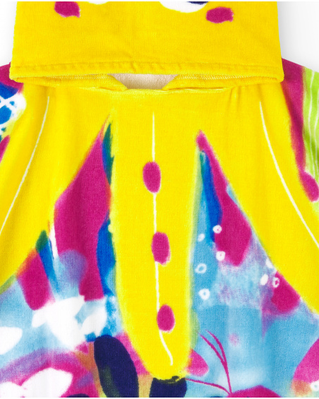 Serviette poncho jaune fille collection Ocean Wonders