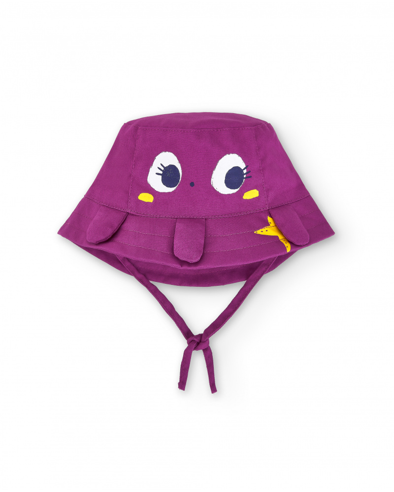 Bonnet plat fille lilas collection Ocean Wonders