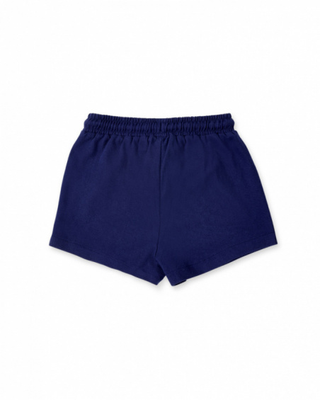 Short fille bleu en maille collection Ocean Wonders