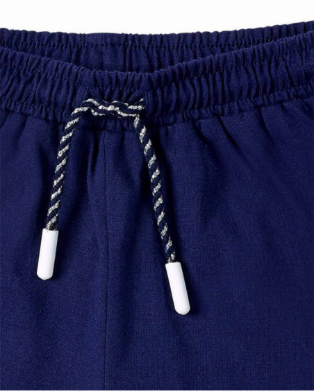 Short fille bleu en maille collection Ocean Wonders