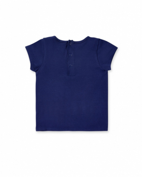 T-shirt maille marine fille collection Ocean Wonders