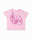 T-shirt fille en maille rose collection Ocean Wonders T-shirt fille en maille rose collection Ocean Wonders
