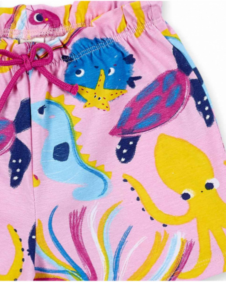 Ensemble fille en tricot lilas. collection Ocean Wonders