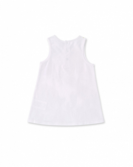 Robe fille en maille blanche collection Ocean Wonders