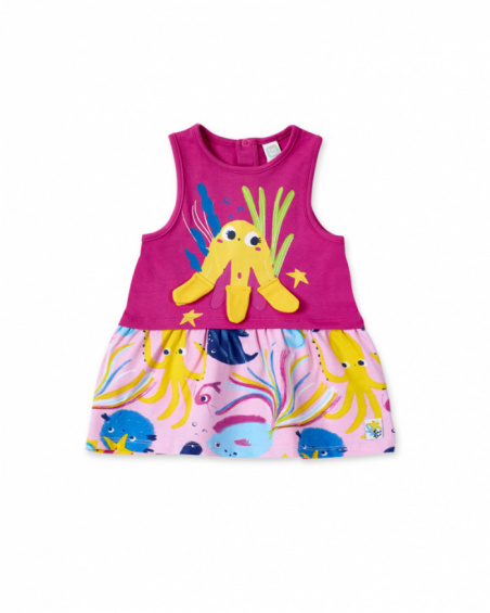 Robe fille en maille lilas collection Ocean Wonders