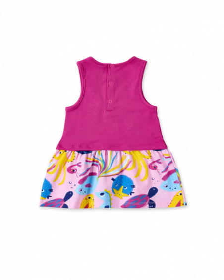 Robe fille en maille lilas collection Ocean Wonders