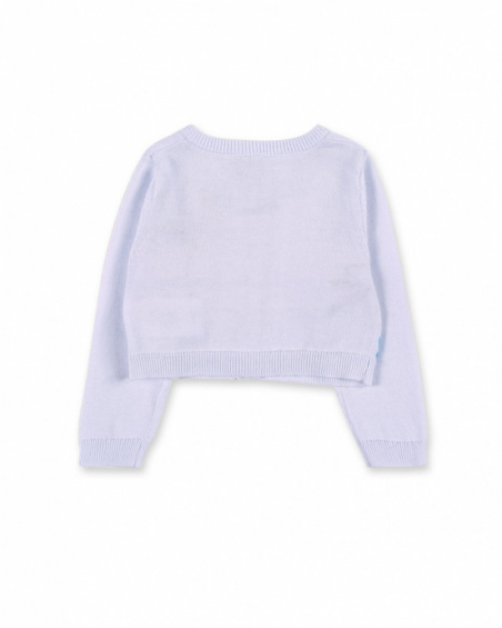 Veste en tricot blanche pour fille. collection Ocean Wonders