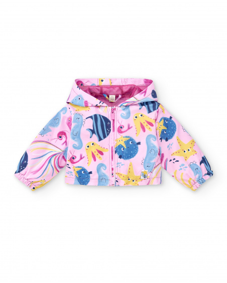 Coupe-vent lilas fille collection Ocean Wonders