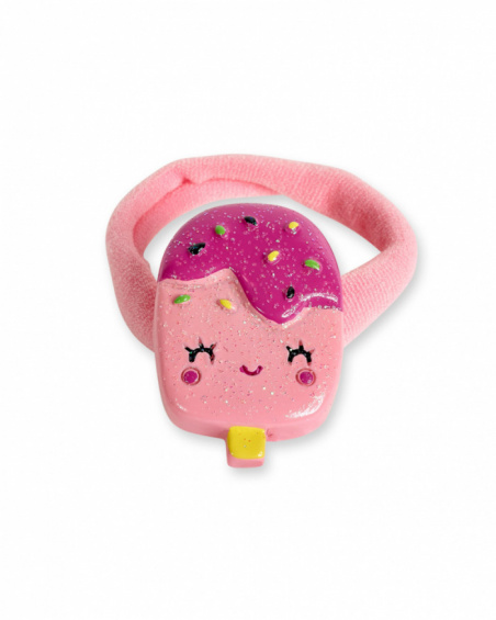 Chouchou rose fille collection Creamy Ice
