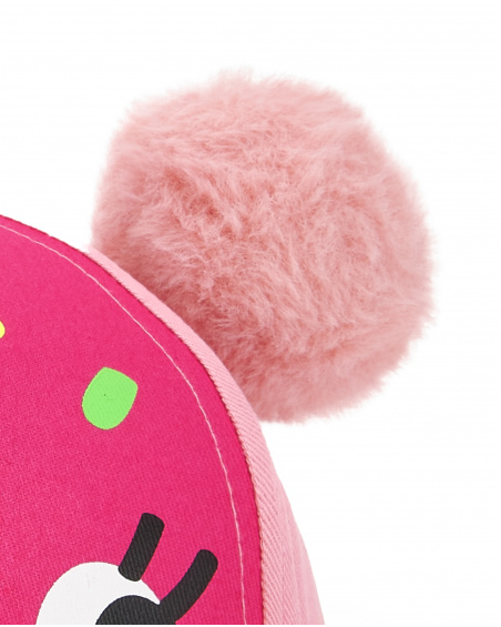 Casquette fille en sergé rose collection Creamy Ice