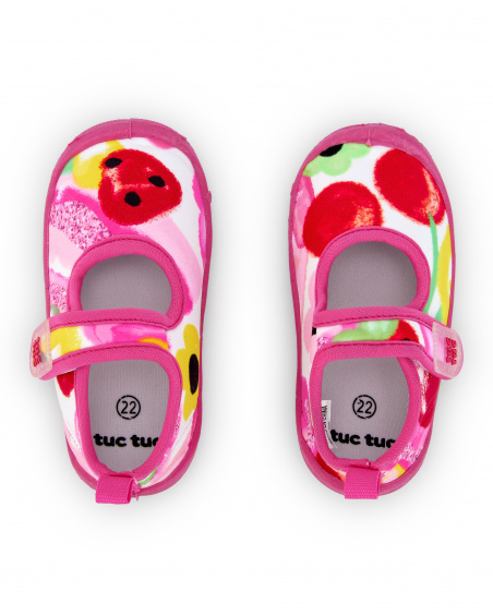 Baskets fille en lycra rose collection Creamy Ice