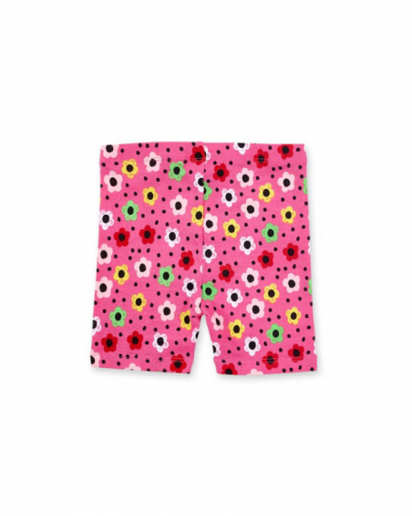 Legging cycliste tricoté rose fille collection Creamy Ice