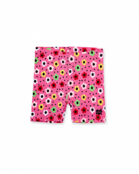 Legging cycliste tricoté rose fille collection Creamy Ice