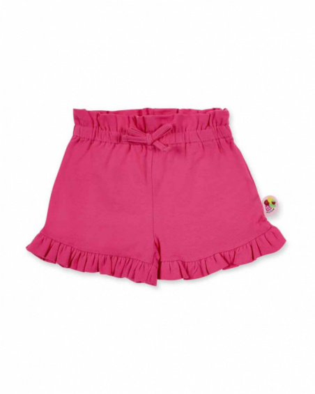 Short fille Cremy Ice en maille fuchsia collection Creamy Ice