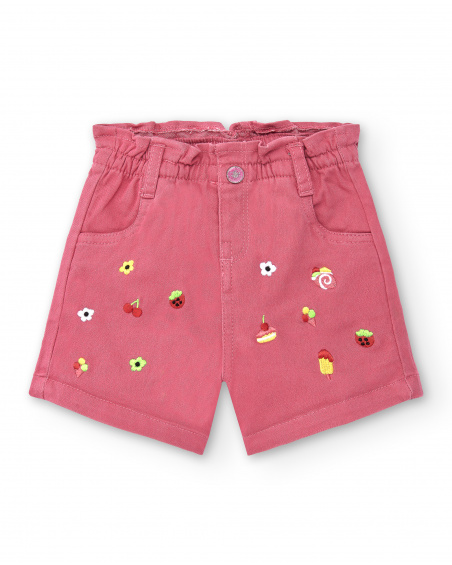 Short en jean rose fille collection Creamy Ice