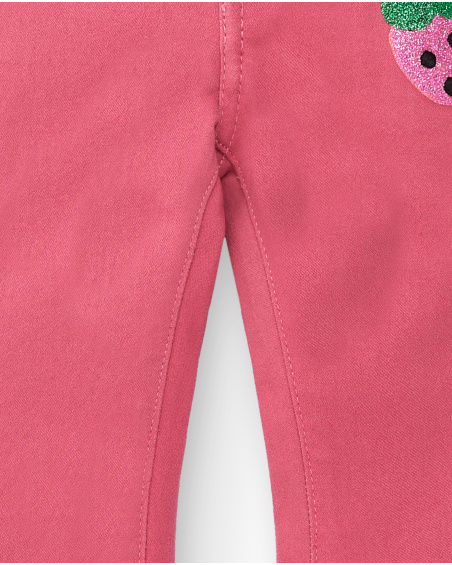 Pantalon en jean rose fille collection Creamy Ice