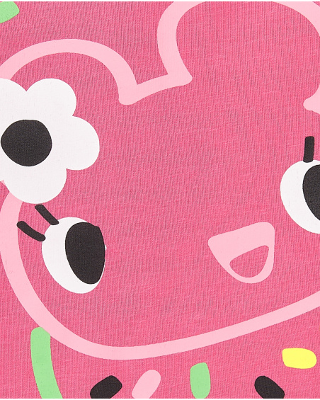 T-shirt fille en maille rose collection Creamy Ice