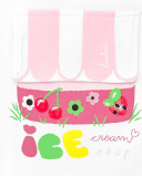 T-shirt long en maille blanc fille collection Creamy Ice