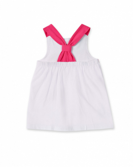 Robe fille en maille blanche collection Creamy Ice