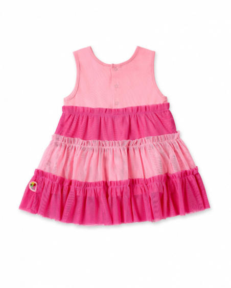 Robe fille en maille tulle rose collection Creamy Ice