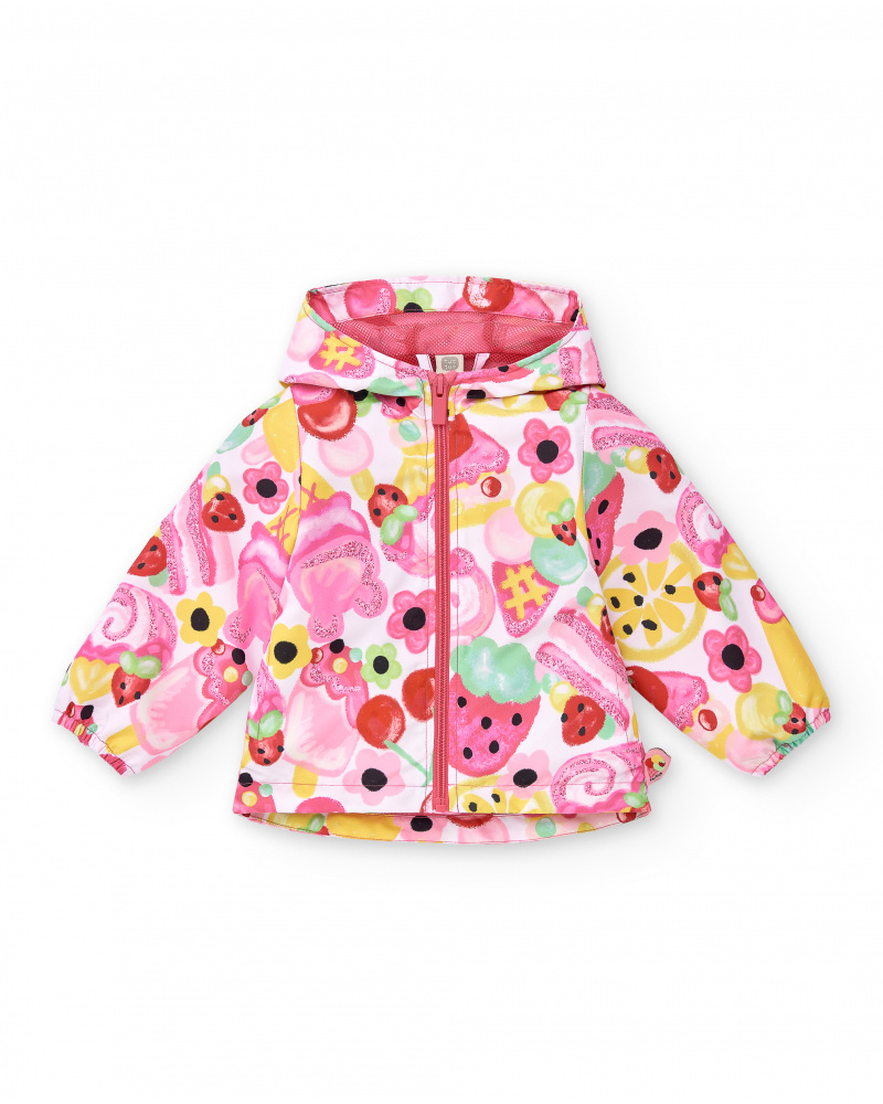 Coupe-vent blanc fille collection Creamy Ice