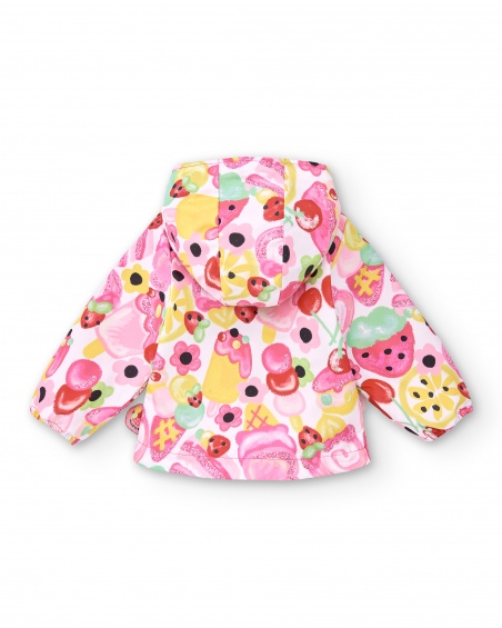 Coupe-vent blanc fille collection Creamy Ice