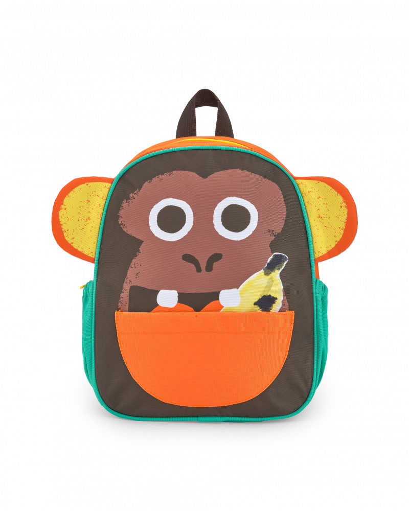 Sac à dos garçon marron collection Banana Records