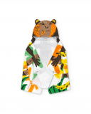 Serviette poncho garçon marron collection Banana Records