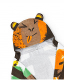 Serviette poncho garçon marron collection Banana Records