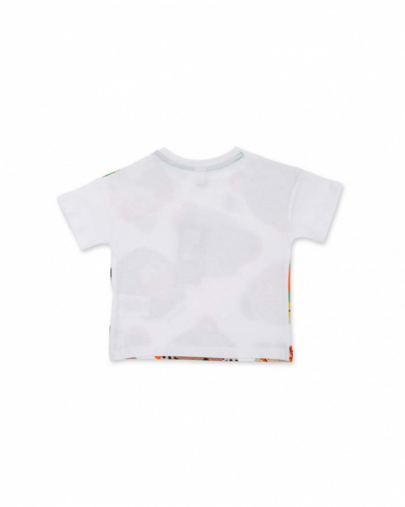 T-shirt garçon imprimé en maille blanche collection Banana