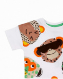 T-shirt garçon imprimé en maille blanche collection Banana