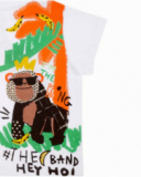 T-shirt garçon en maille blanc collection Banana Records