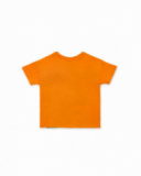 T-shirt garçon orange en maille collection Banana Records