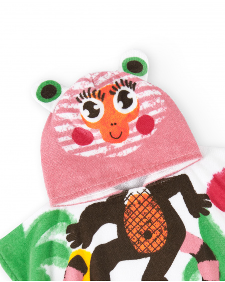 Serviette poncho rose fille collection Banana Records