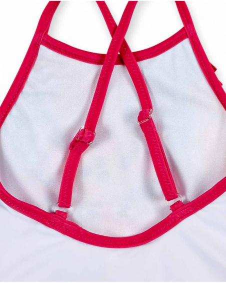 Maillot de bain blanc fille collection Banana Records