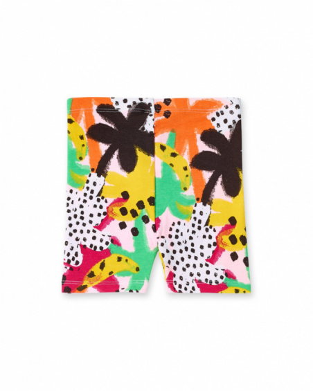 Legging cycliste tricoté rose fille collection Banana Records
