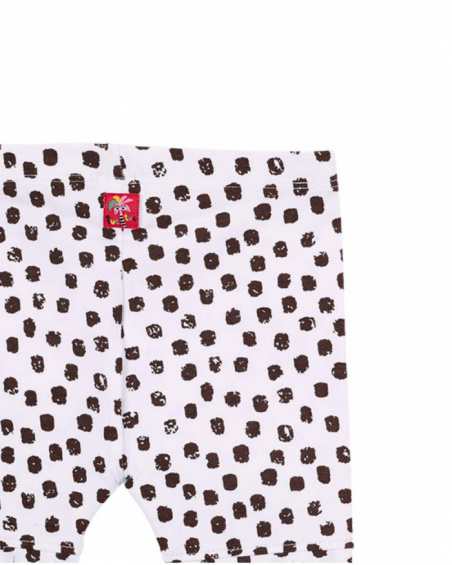 Legging cycliste fille blanc tricoté collection Banana Records Legging cycliste fille blanc tricoté collection Banana Records